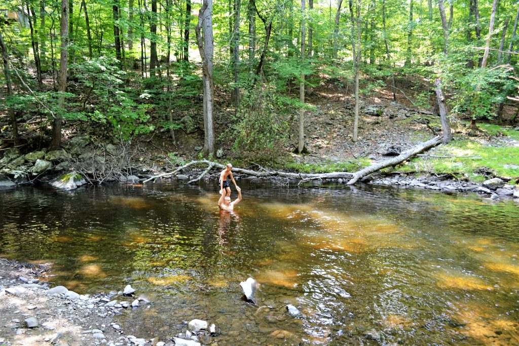 and cool off by the creek